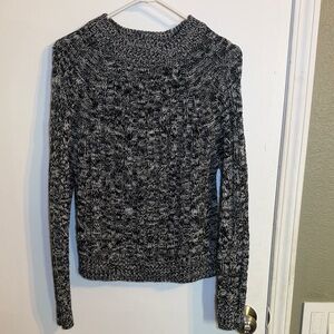 Ambiance knitted Black and White Cowl Neck Sweater size medium